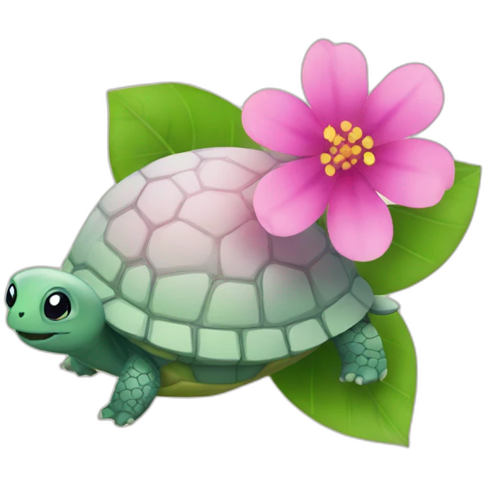 Flower turtle emoji