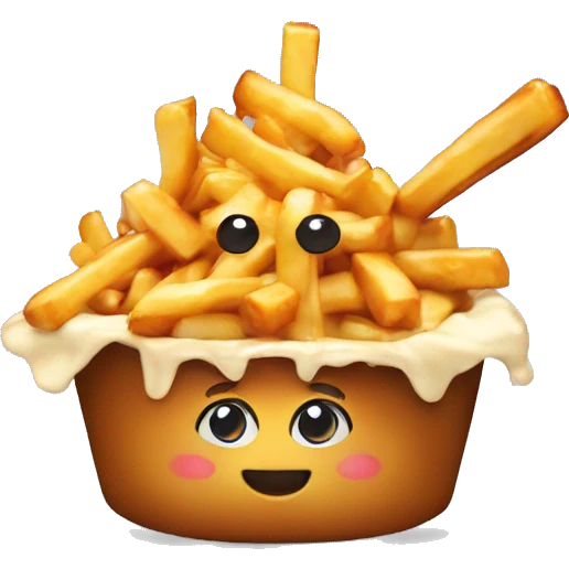 Poutine qui mange une poutine emoji