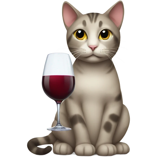 Cat holding wine emoji