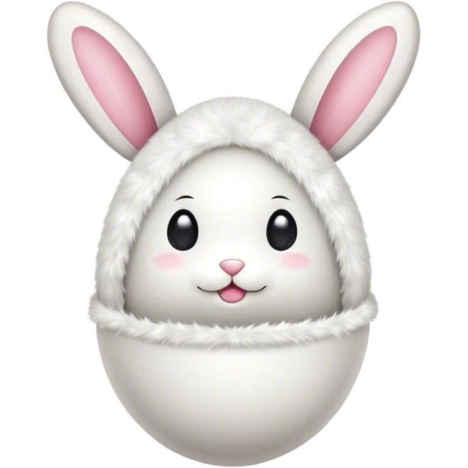 Egg dressed as playboy bunny emoji