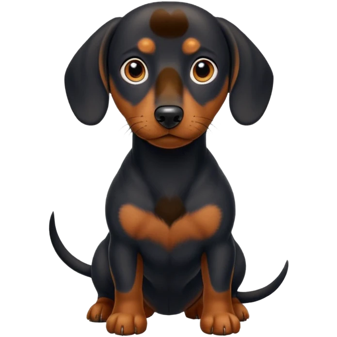 black Dachshund emoji