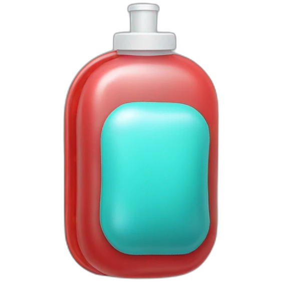 medical soft bag with red liquid emoji