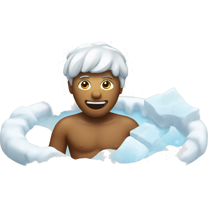 bath with ice  emoji