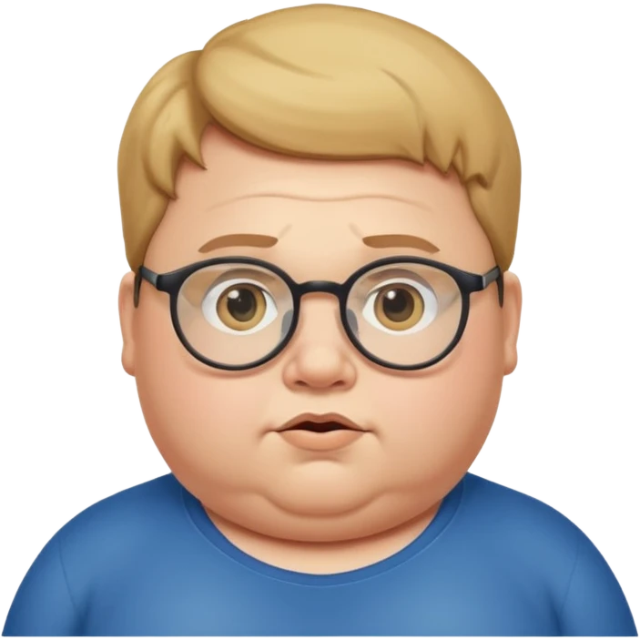 obese boy with spectacles emoji
