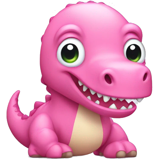 pink dinosaur with a white bow emoji
