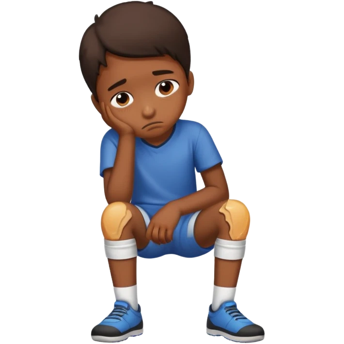 kid with brown skin sad hurt emoji
