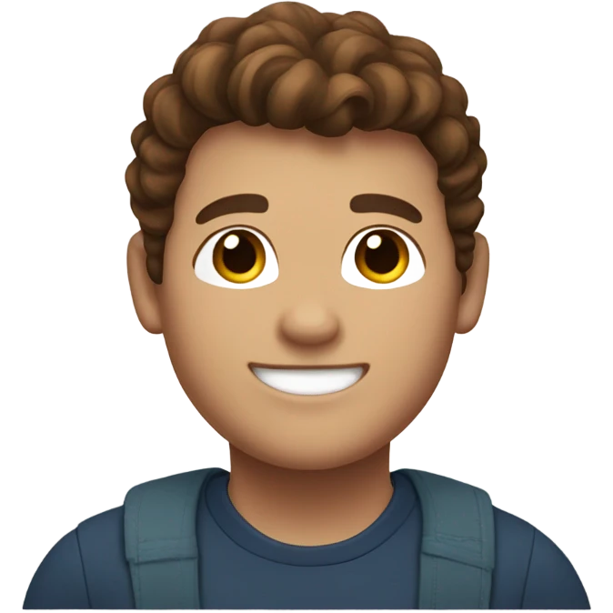Plus size boy with brown hair emoji