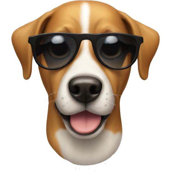 Dog with sunglasses  emoji