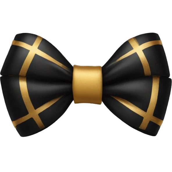 Black and gold bow emoji