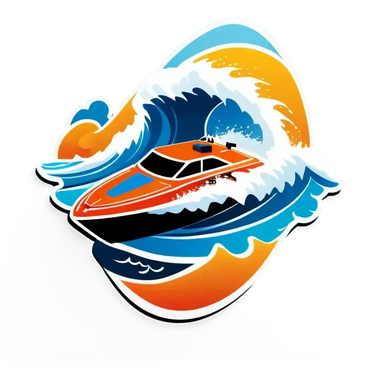 sport boat over wave emoji