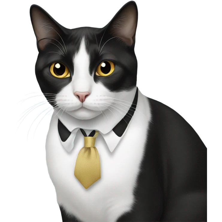 Tuxedo cat in shoes emoji