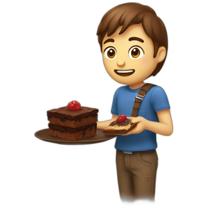 imcabolo eating brownie emoji