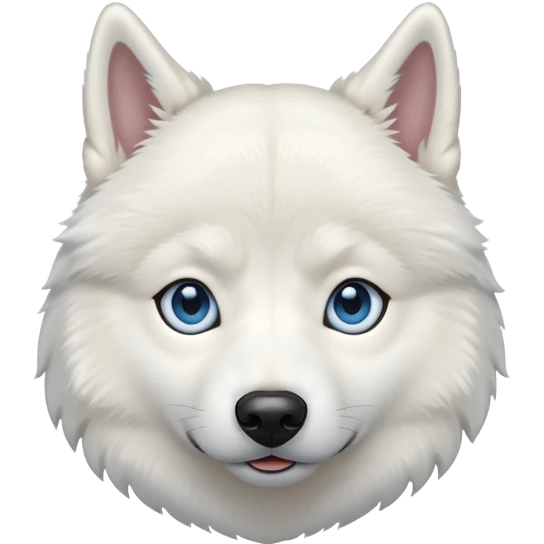 White husky Siberian with blue eyes dog emoji
