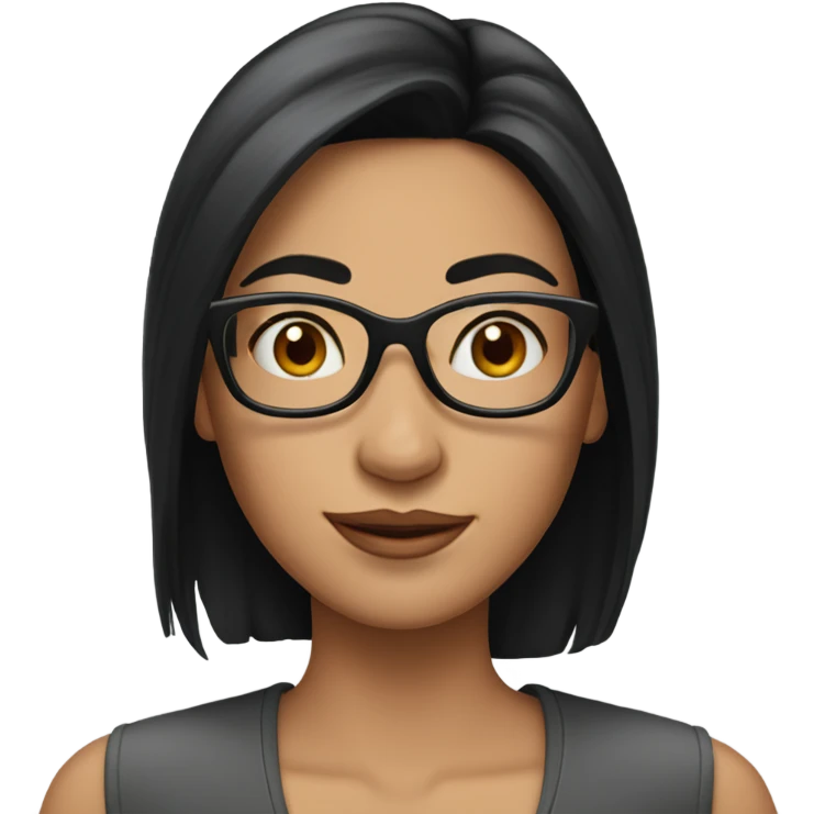 Create Disney woman emoji of woman with long straight black hair and glasses with fair skin emoji