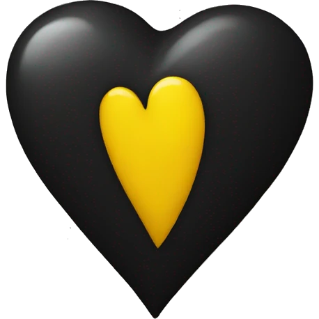 Half black and yellow heart emoji