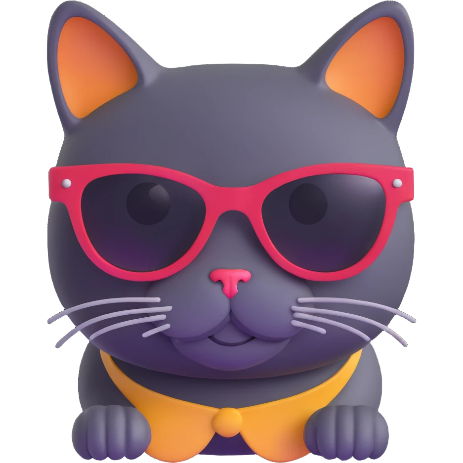 cat wearing sunglasses emoji