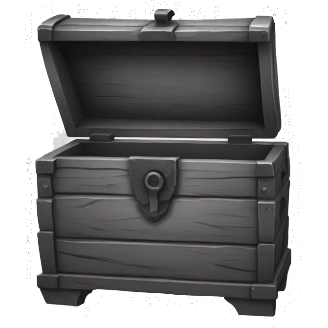 drawing of the front of a chest in hollow black emoji