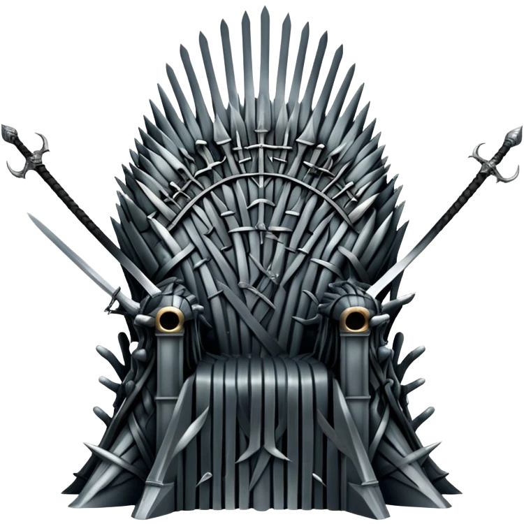 Iron throne made of swords from Game of Thrones emoji