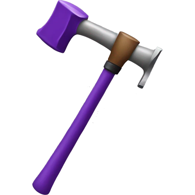 a purple hammer shows a staff emoji