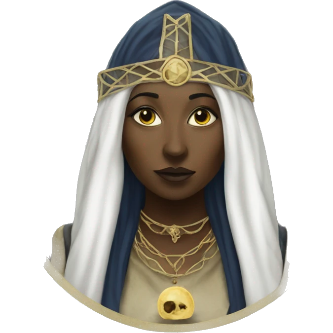 Waite Priestess tarot card  emoji