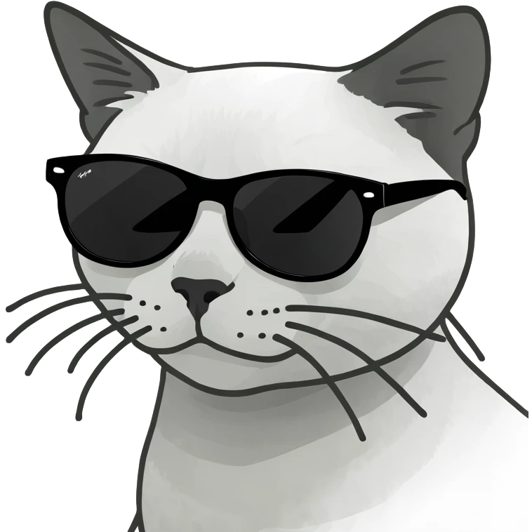 Cat with sunglasses emoji
