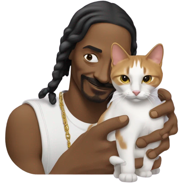 Snoop dog petting a cat emoji