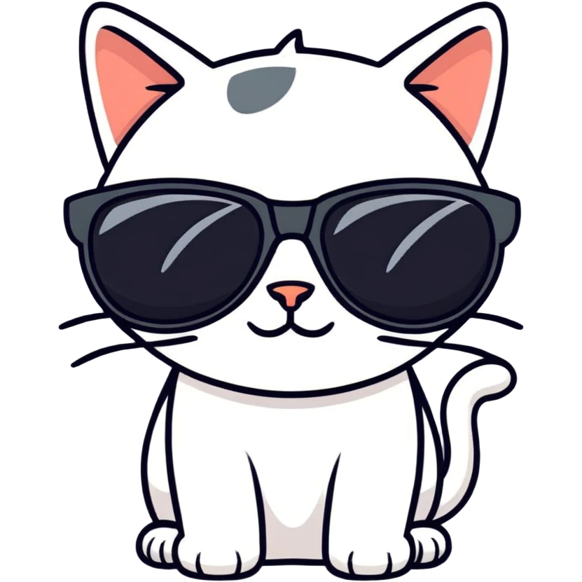 Cat with sunglasses emoji