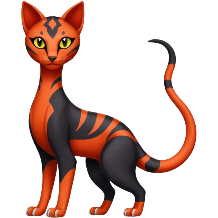 Salazzle-Litten-Bastet-Fakémon-hybrid-creature (full body)  emoji
