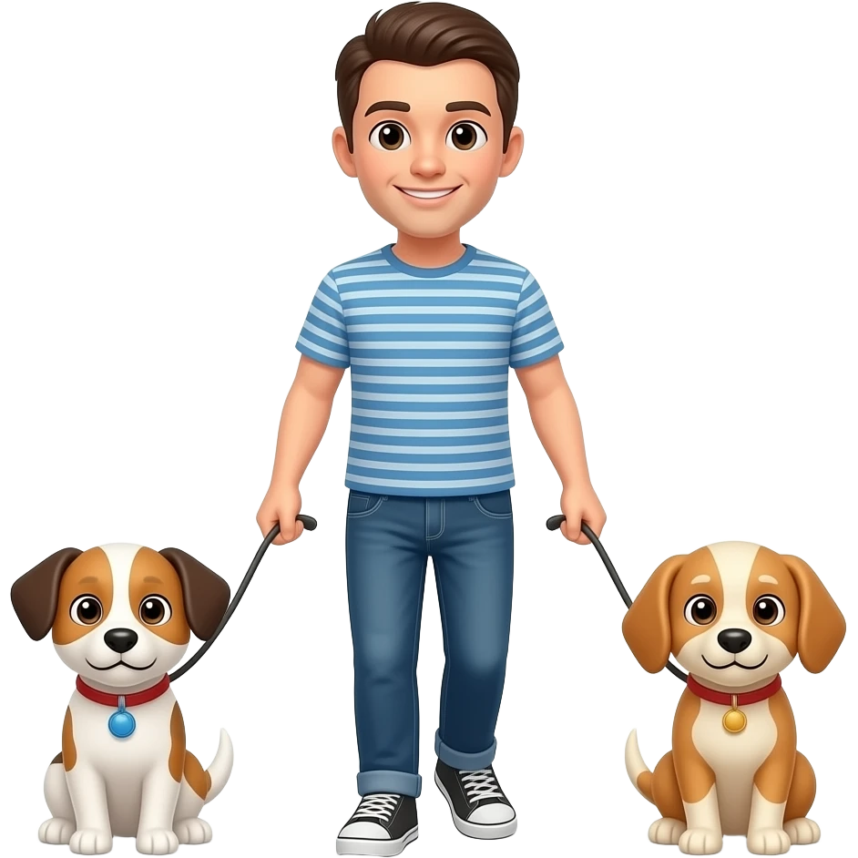 walk with dogs cute emoji