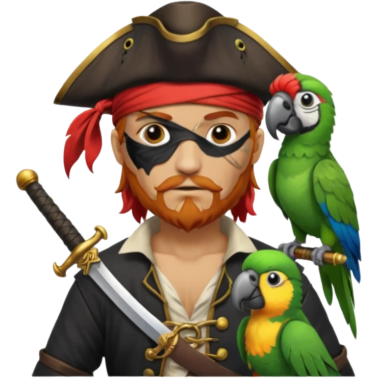 pirate and parrot emoji
