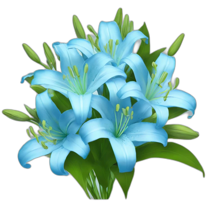 BabyBlue bouquet of Lily flowers emoji