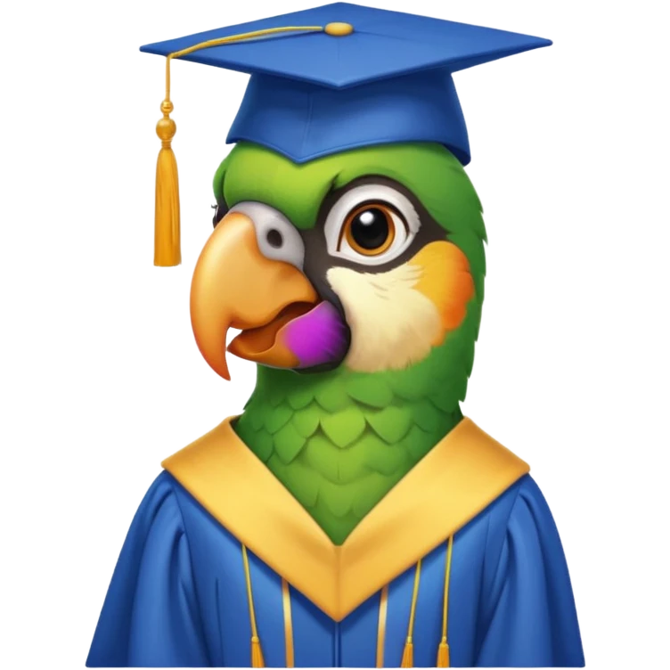 parrot graduate college emoji
