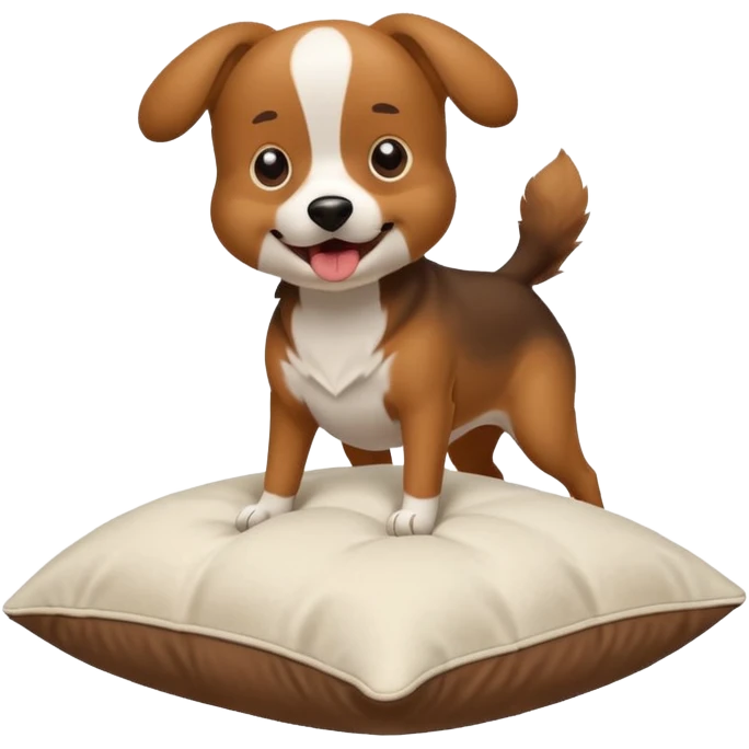 A dog humping a pillow emoji