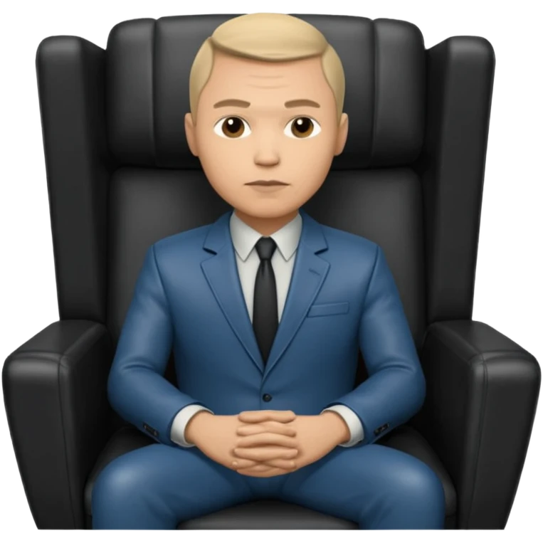 man sitting in a Interview chair from Mindhunter TV show emoji