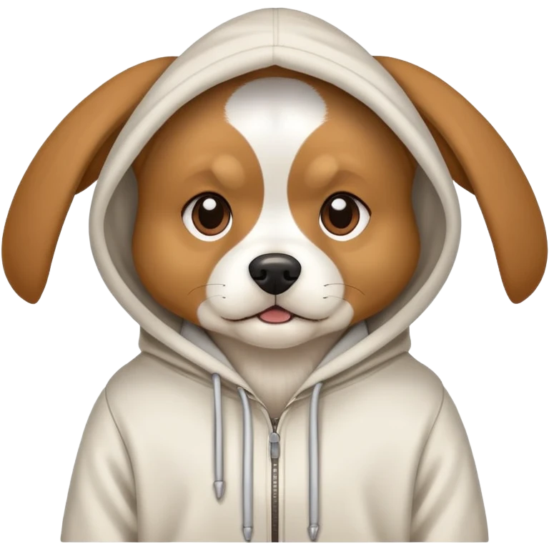 dog wearing a hoodie emoji