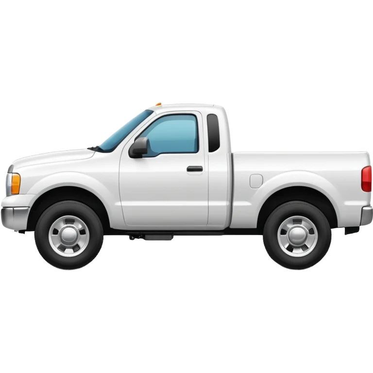 WHITE PICKUPTRUCK SIDE VIEW emoji