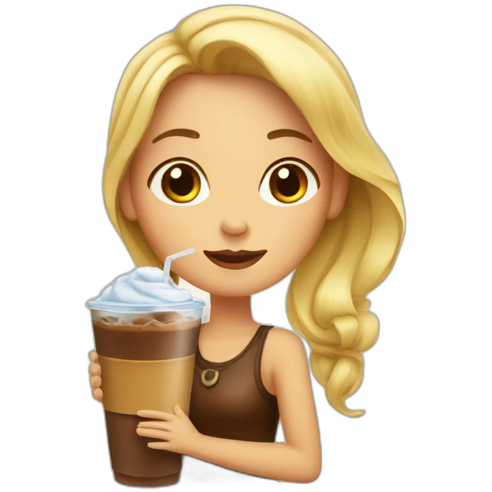 iced coffee girl emoji