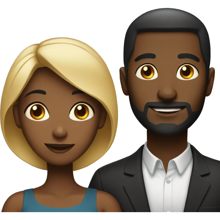 Black husband and wife emoji