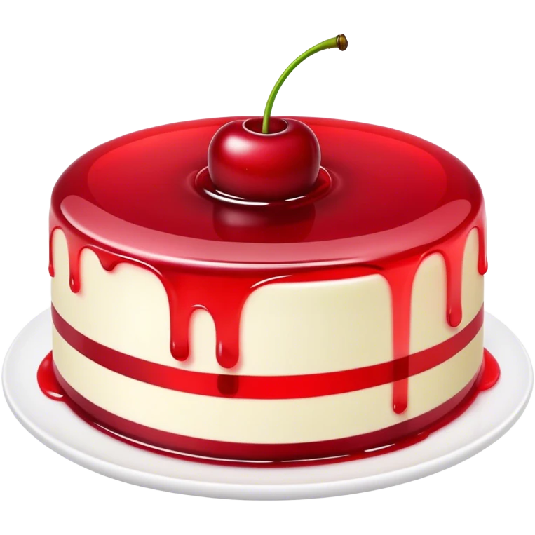 Cherry jello cake emoji