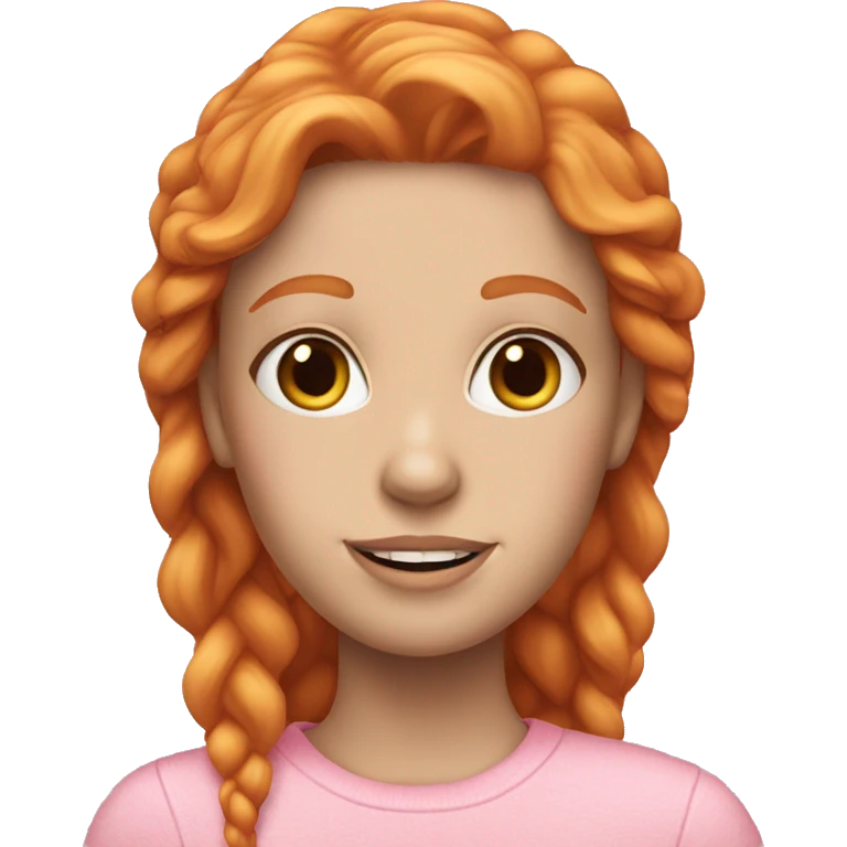 Ginger white girl, pink suéter  emoji