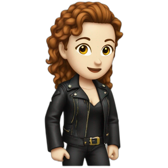 Melissa auf der maur with leather top emoji