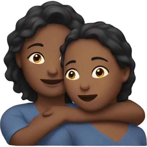 Two women cuddling emoji