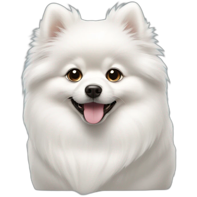 white-Pomeranian-tilt-puppy emoji