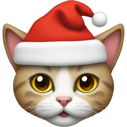Cat with santa hat emoji