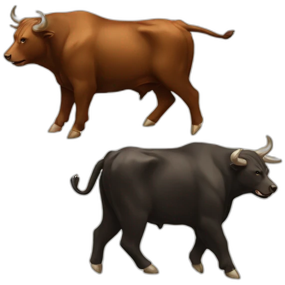 bull fights bear emoji