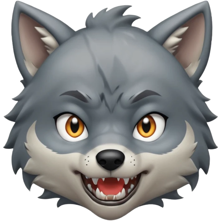Wolf Anime Boy scared emoji