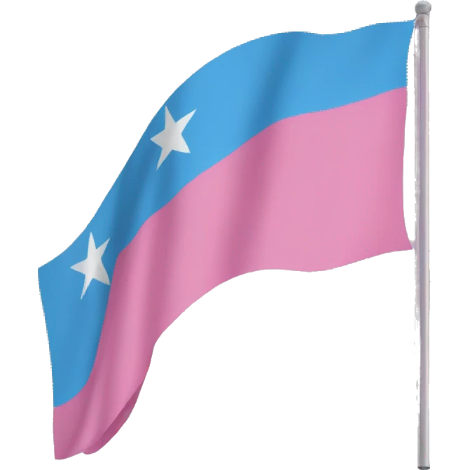 Somalia's flag but the blue part is pink emoji
