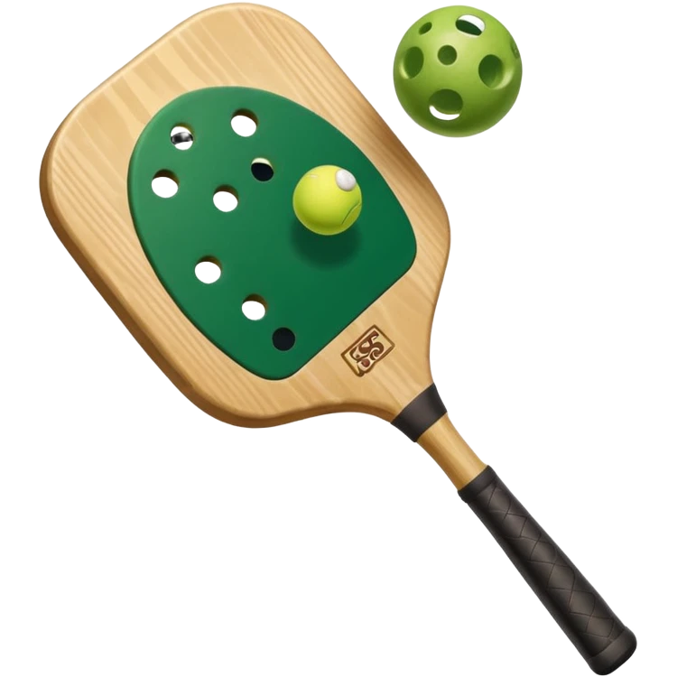 Pickleball paddle with ball on it emoji