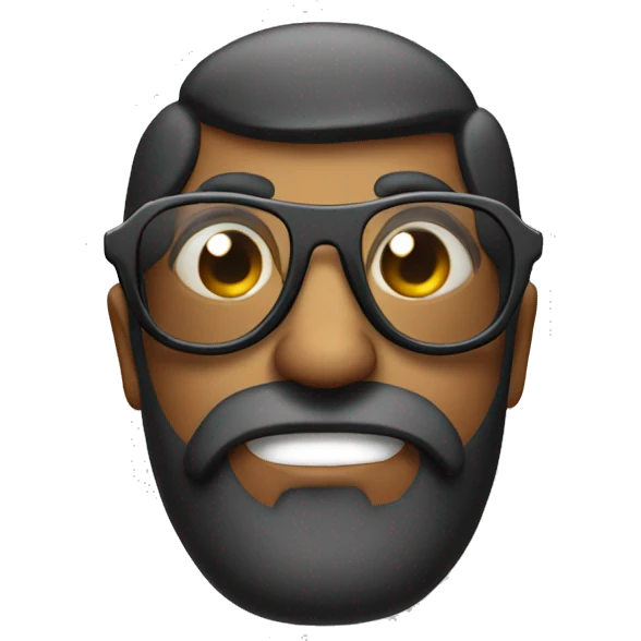 Rana con lentes emoji