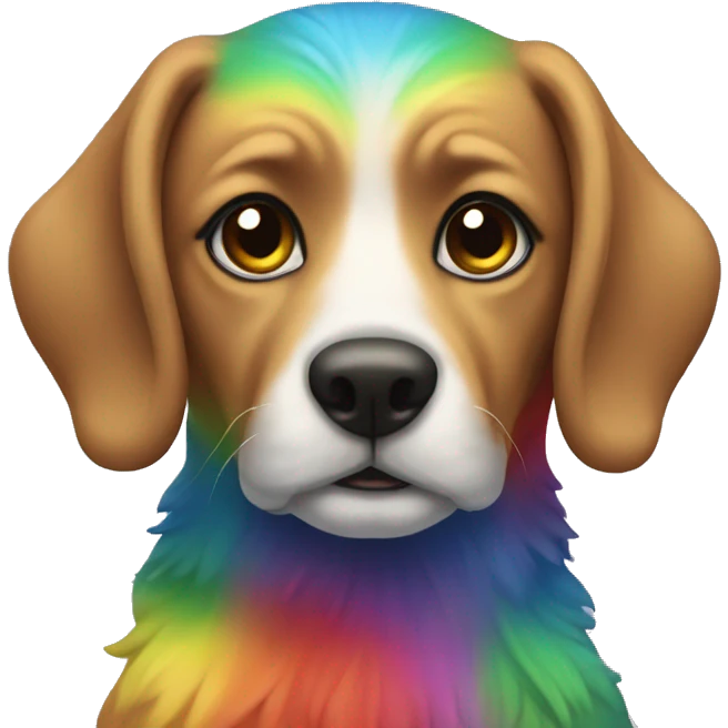 Rainbow dog emoji